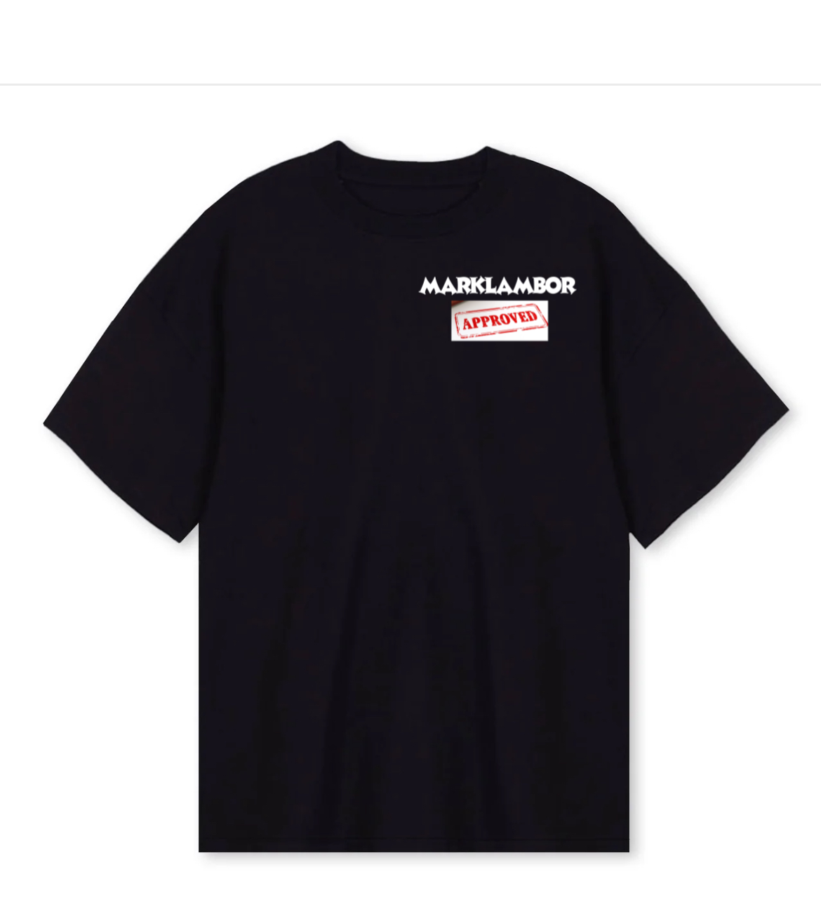 Oversized Black Approved Tee